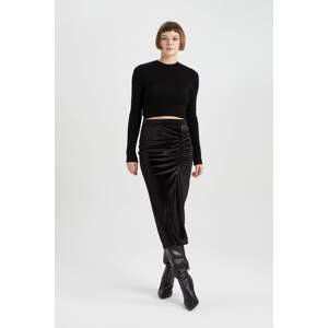 DEFACTO Normal Waist Midi Knitted Skirt