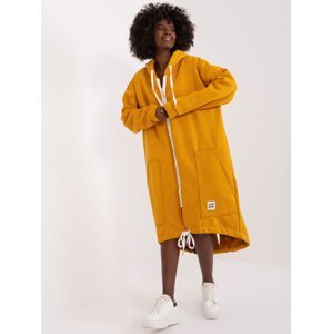 Dark yellow insulated oversize sweatshirt