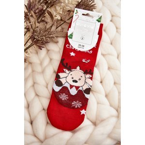 Women's Christmas Socks with Red Reindeer
