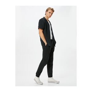 Koton Jogger Trousers Tied Waist Relaxed Cut Pocket