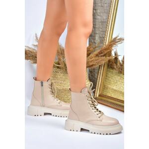 Fox Shoes Women's Nude Thick Soled Daily Boots