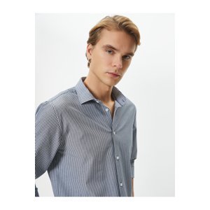 Koton Basic Shirt Classic Cuff Collar Buttoned Long Sleeve