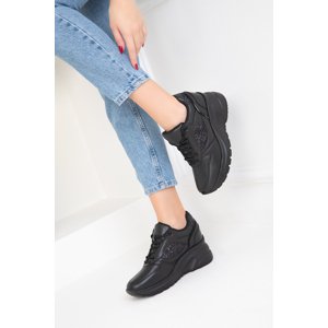 Soho Black-Black Women's Sneaker 18708