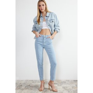 Trendyol Light Blue High Waist Slim Mom Jeans