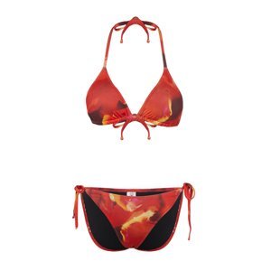 Trendyol Abstract Patterned Triangle Tied Regular Bikini Set