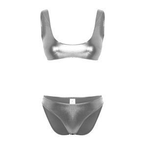 Trendyol Silver Bralette Regular Bikini Set