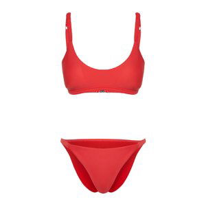 Trendyol Red Bralet Gathered Bikini Set
