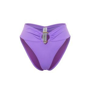 Trendyol High Waist High Leg Brazilian Bikini Bottom with Purple Accessories