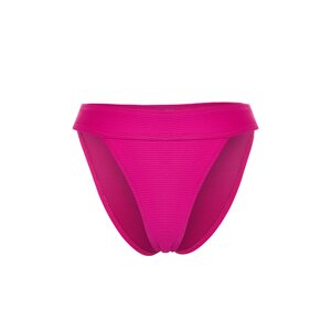 Trendyol Fuchsia Textured High Leg Regular Bikini Bottom