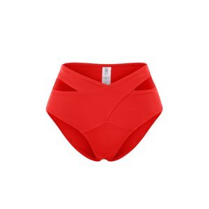 Trendyol Red Cut Out/Windowed High Waist Regular Bikini Bottom