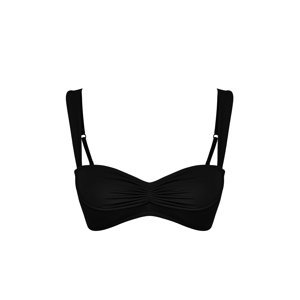 Trendyol Black Bralet Gathered Bikini Top