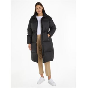 Black women's quilted coat Tommy Hilfiger New York Puffer Maxi - Women