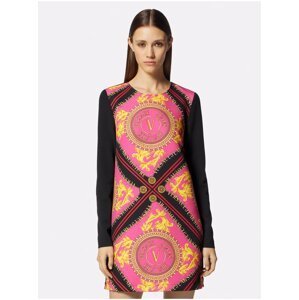 Black and pink women's patterned dress Versace Jeans Couture - Women