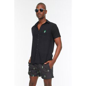 Trendyol Short Black Tropical Swim Shorts