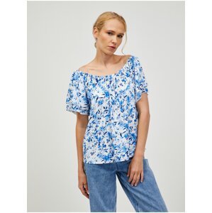 White-blue flowered blouse ORSAY - Women