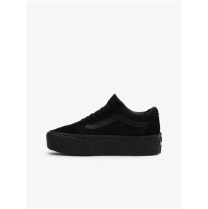 Black women's sneakers on the VANS platform - Women's