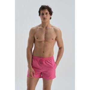 Dagi Pink Micro Plain Short Beach Shorts