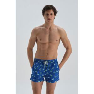 Dagi Sax Micro Short Flamingo Patterned Marine Shorts