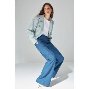 Trendyol limitovaná edícia modrých širokých nohavíc