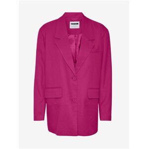 Dark pink women's oversize jacket Noisy May Milla - Women