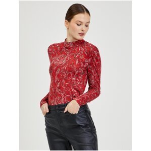 Red Women's Patterned Long Sleeve T-Shirt ORSAY Paisy - Women