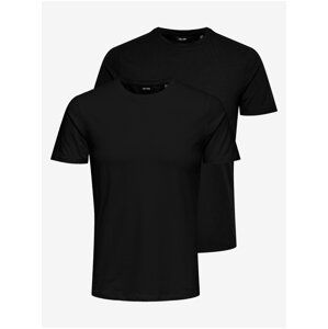 Set of two men's basic T-shirts in black ONLY & SONS - Men