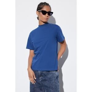 Trendyol Navy Blue Basic High Neck Knitted T-Shirt