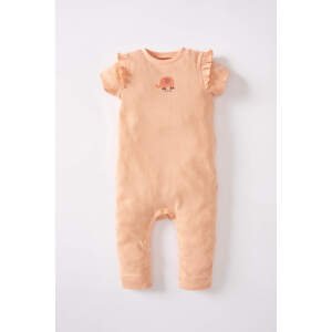 DEFACTO Baby Girl Animal Patterned Corduroy Camisole Jumpsuit