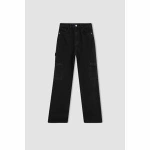 DEFACTO 90's Wide Leg High Waist Cargo Pocket Jeans