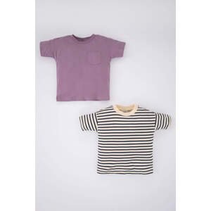 DEFACTO Baby Boy Regular Fit 2-pack Short Sleeve T-Shirt