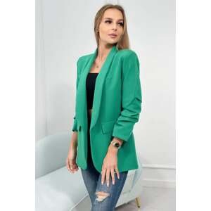 Elegant blazer with green lapels