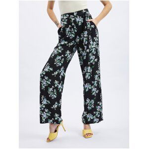 Orsay Blue-Black Women Floral Wide Pants - Women