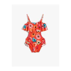 Koton Floral Pattern Frilly Swimsuit