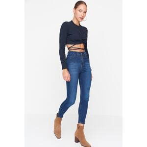 Trendyol Navy Blue High Waist Skinny Jeans