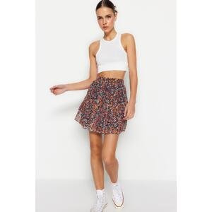 Trendyol Multi Color Mini Lined Flounce Chiffon Woven Skirt