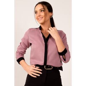 armonika Women's Pale Pink Front Striped Shirt
