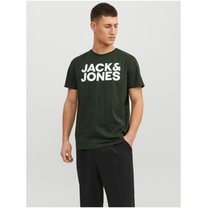 Tmavozelené pánske tričko Jack & Jones Corp