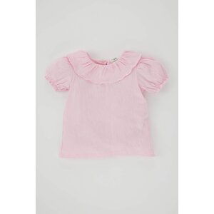 DEFACTO Baby Girl Regular Fit Big Collar Short Sleeved T-Shirt