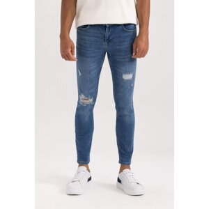 DEFACTO Carlo Skinny Fit Normal Waist Skinny Leg Ripped Detailed Jean Trousers