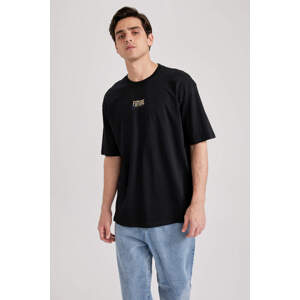 DEFACTO Oversize Fit Crew Neck Printed  Cotton T-Shirt