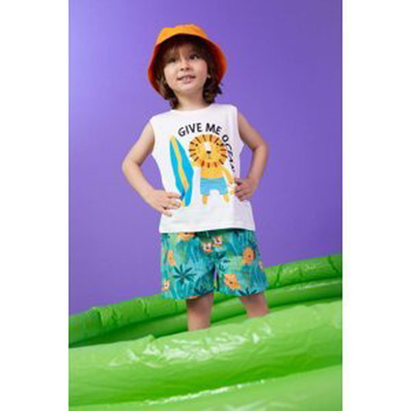 DEFACTO Baby Boy Tropical Patterned Sea Shorts
