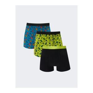 LC Waikiki Standard Mold Flexible Fabric Men's Boxer 3-Piece