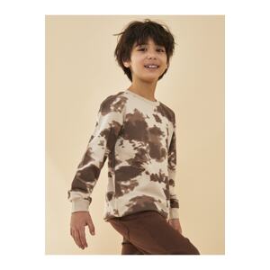 LC Waikiki Crew Neck Tie-Dye Patterned Long Sleeve Boys Sweatshirt