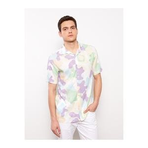 LC Waikiki Men's Regular Fit Short Sleeve Patterned Viscose Shirt