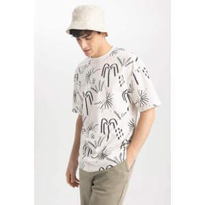 DEFACTO Comfort Fit Crew Neck Patterned T-Shirt