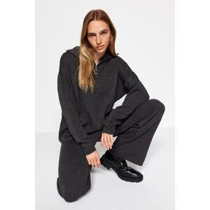 Trendyol Anthracite Wide Fit Knitwear Two Piece Set