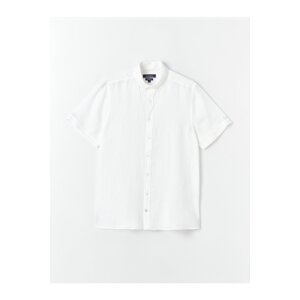LC Waikiki Men's Regular Fit Short Sleeve Linen Shirt