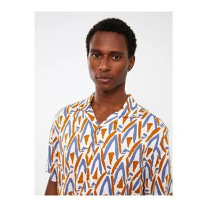 LC Waikiki Lcw Casual Regular Fit Short Sleeve Patterned Viscose Men's Shirt
