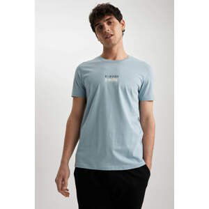 DEFACTO Slim Fit Crew Neck Printed Cotton T-Shirt