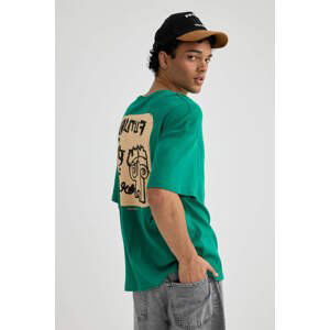 DEFACTO Comfort Fit Crew Neck Printed T-Shirt